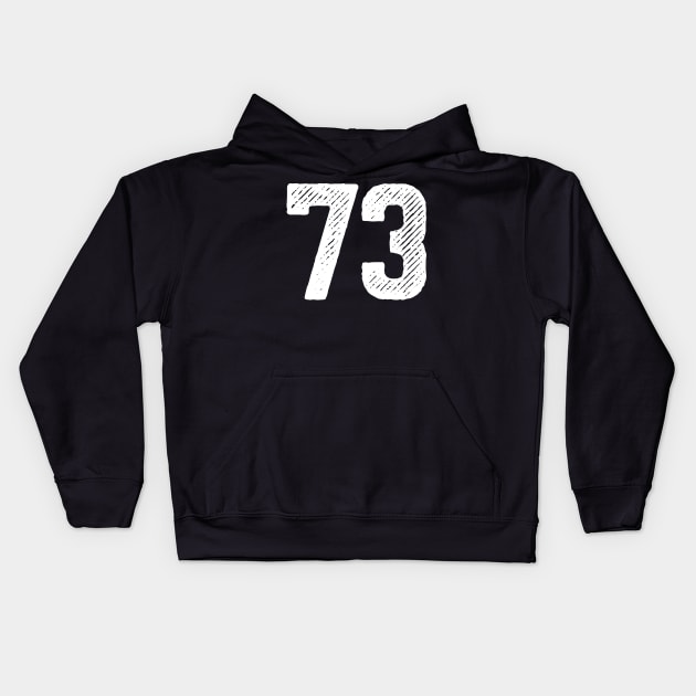 Seventy Three 73 Kids Hoodie by colorsplash